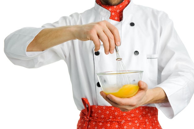 Kucharz w akcji przy blacie